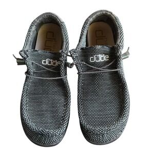 Hey Dude Shoes Mens Size 10 Gray Wally Knit Lightweight Slip On Casual Shoes